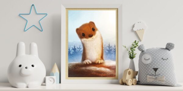 Plakat „Łasiczka i śnieg” - obrazek 3