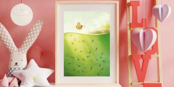 Plakat „Motyl i kijanki” - obrazek 3