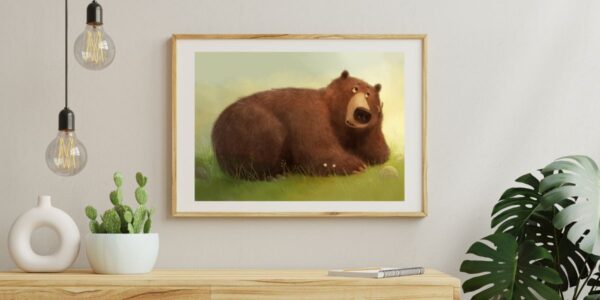 Plakat „Niedźwiedź i stokrotki” - obrazek 5